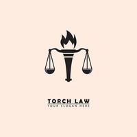 torch of justice logo icon vector