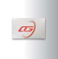 vector de diseño de logotipo cg creativo