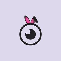 vector camera rabbit logo icon