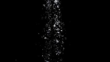 el vidrio roto con añicos y escombros incluye mate alfa en blanco y negro. ilustración 3d video