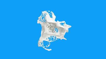 melk plons slow-motion met druppels Aan zwart achtergrond. 3d illustratie. video