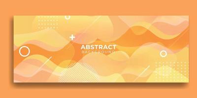 Colorful abstract template banner with gradient color. Design with liquid shape vector