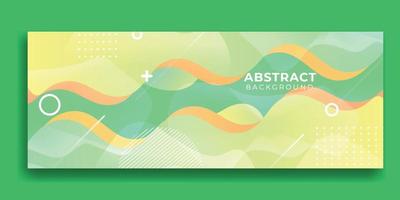 Colorful abstract template banner with gradient color. Design with liquid shape vector