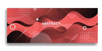 Colorful abstract template banner with gradient color. Design with liquid shape vector