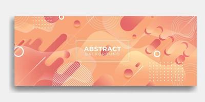 Colorful abstract template banner with gradient color. Design with liquid shape vector