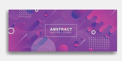 Colorful abstract template banner with gradient color. Design with liquid shape vector