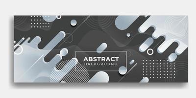 Colorful abstract template banner with gradient color. Design with liquid shape vector