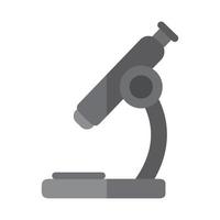 school education laboratory chemistry microscope flat icon with shadow vector
