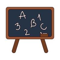 school education blackboard with tripod line and fill style icon vector