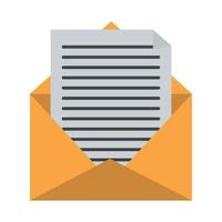 mail paper envelope letter communication isolated design icon vector