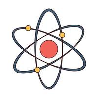 molecule atom science line and fill style icon vector