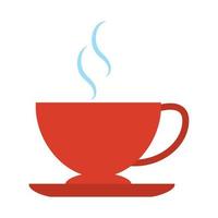 hot coffee cup beverage isolated flat style icon vector