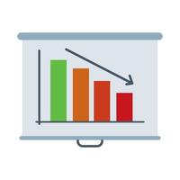 tablero presentación informe caída diagrama financiero negocio oficina vector