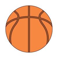 equipo de pelota de baloncesto línea deportiva e icono de estilo de relleno vector