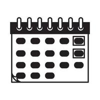 calendar reminder date time linear style icon vector