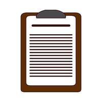 school education clipboard document line and fill style icon vector