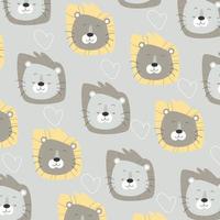 Seamless pattern with cute colorful cat heads perfect for wrapping paper vector