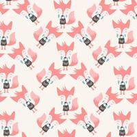 Seamless pattern with squirrel animal perfect for wrapping paper vector