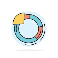 Graph Circle Pie Chart Abstract Circle Background Flat color Icon vector