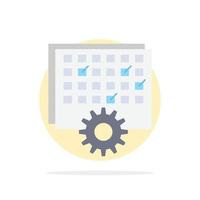 Event management processing schedule timing Flat Color Icon Vector