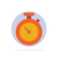 temporizador cronómetro reloj tiempo resumen círculo fondo plano color icono vector