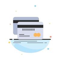 Banking card credit debit finance Flat Color Icon Vector