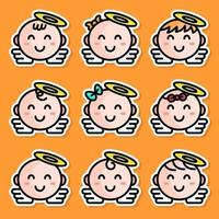 Baby Angel Cute Funny Smile Illustration vector