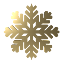 goldene Schneeflocken png 3d-Bild