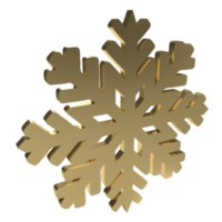 flocos de neve de ouro png 3d imagem
