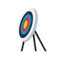 Archery target. Goal achieve concept png