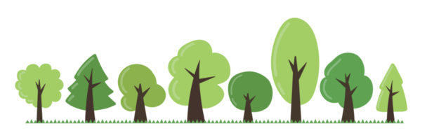 green trees banner png