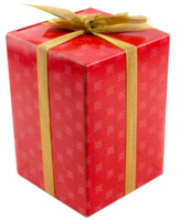 Christmas and New Year's Day gift box isolated png