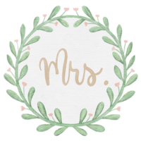 Mrs. watercolor Illustration png