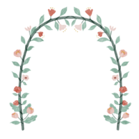 aquarelle d'arche de fleurs png