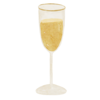 champagne vattenfärg illustration png