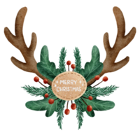 Natale ghirlanda acquerello illustrazione png