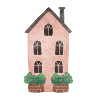 haus aquarellillustration png