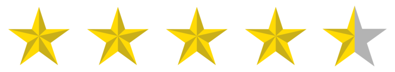 3D Visual of the Five, 5 Star Sign. Star Rating Icon Symbol for Pictogram, Apps, Website or Graphic Design Element. Illustration of the Rating 4, 5 Star. Format PNG