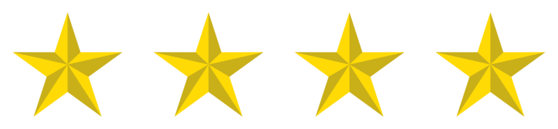 3D Visual of the Five, 5 Star Sign. Star Rating Icon Symbol for Pictogram, Apps, Website or Graphic Design Element. Illustration of the Rating 4 Star. Format PNG