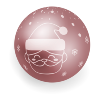 boule de noël avec impression et motifs de noël. png