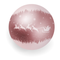 boule de noël avec impression et motifs de noël. png