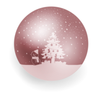 boule de noël avec impression et motifs de noël. png