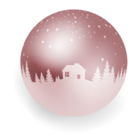 bola de navidad con estampado y patrones de navidad. png