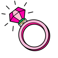 anillo de compromiso de oro rosa png