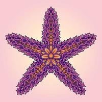 Luxury classic starfish ornament Vector illustrations for your work Logo, mascot merchandise t-shirt, stickers and Label designs, poster, greeting cards advertising business company or brands.