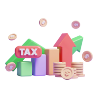 página de destino do site de gerenciamento de relatórios de pagamento de impostos on-line ou página de destino de gerenciamento de impostos on-line 3d