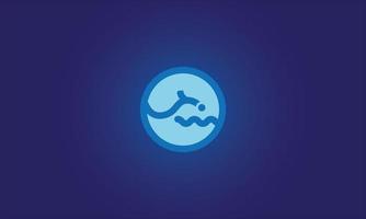 swimming logo vector illustration