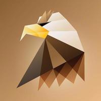 Eagle vector artwork with geometric shapes