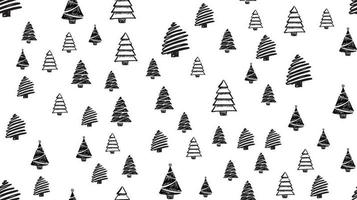 Christmas tree hand drawn illustrations. Vector. vector