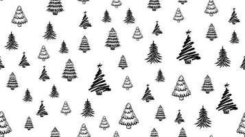 Christmas tree hand drawn illustrations. Vector. vector